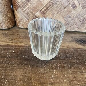 Indiana Glass Votives Candle Holder Clear Ribbed Candle-Lite 2.5" x 2.25"